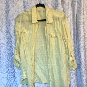 Yellow button-up